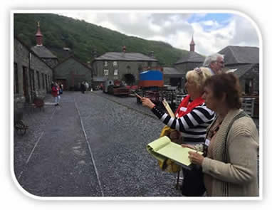 Some of our members performing a dementia audit at the National Slate Museum